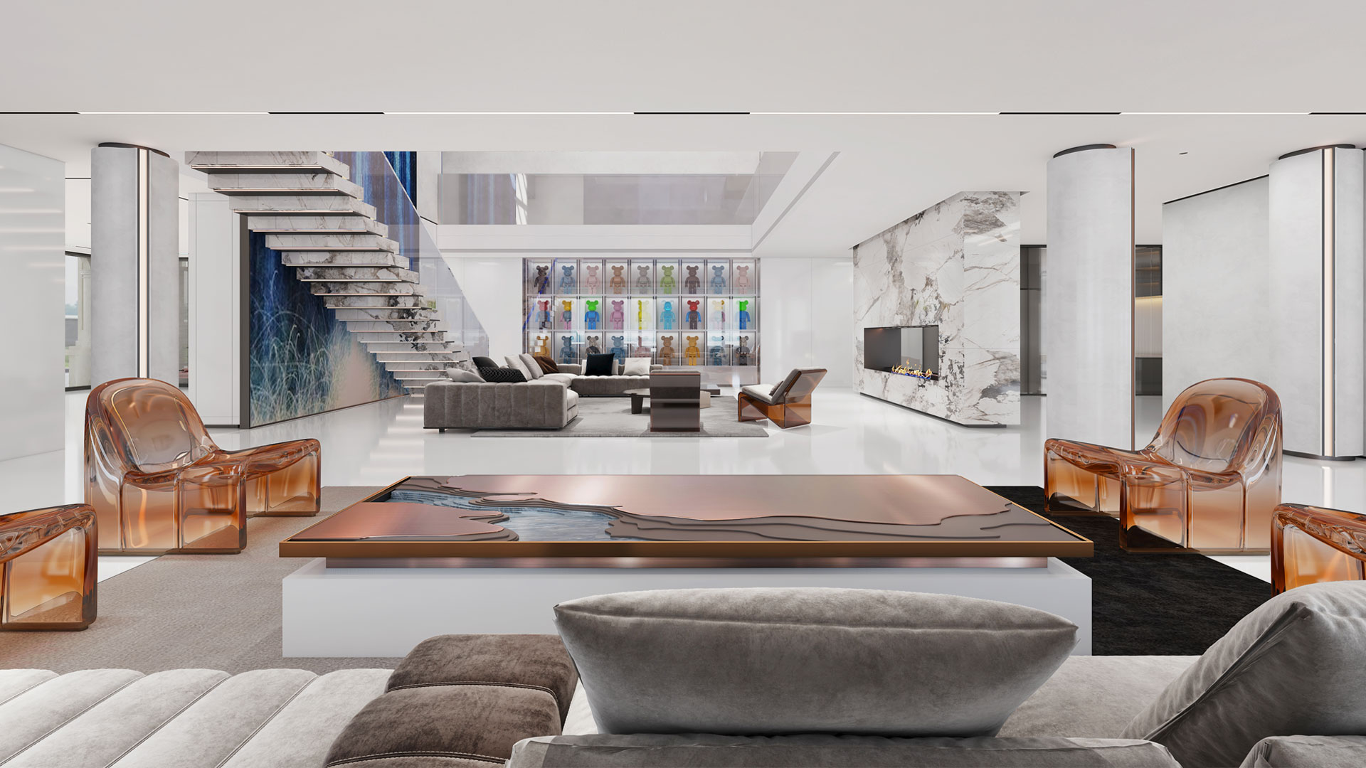 北京·朝陽(yáng)三層1500㎡高端別墅室內(nèi)設(shè)計(jì)效果圖