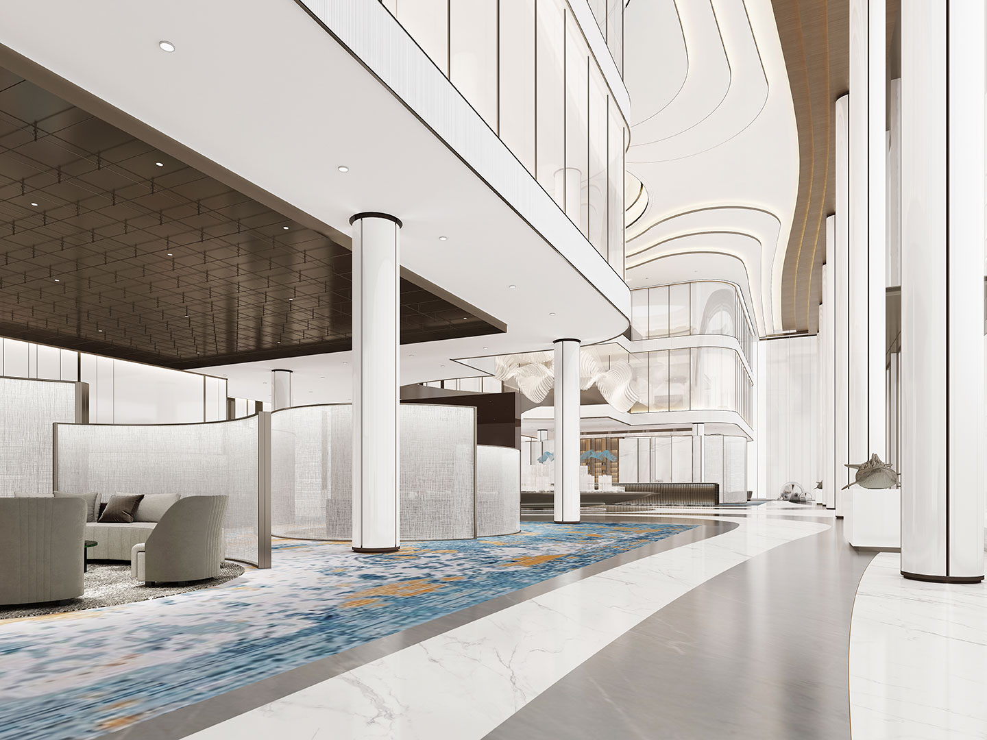 恒力蘇州中心全球運(yùn)營總部辦公樓室內(nèi)設(shè)計(jì)方案「多圖」