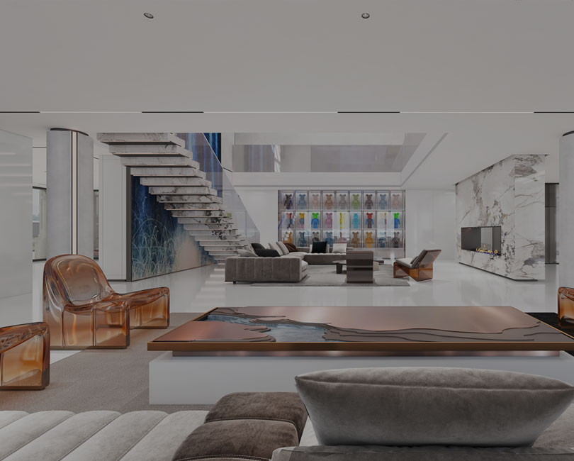 北京·朝陽三層1500㎡高端別墅室內(nèi)設(shè)計(jì)效果圖