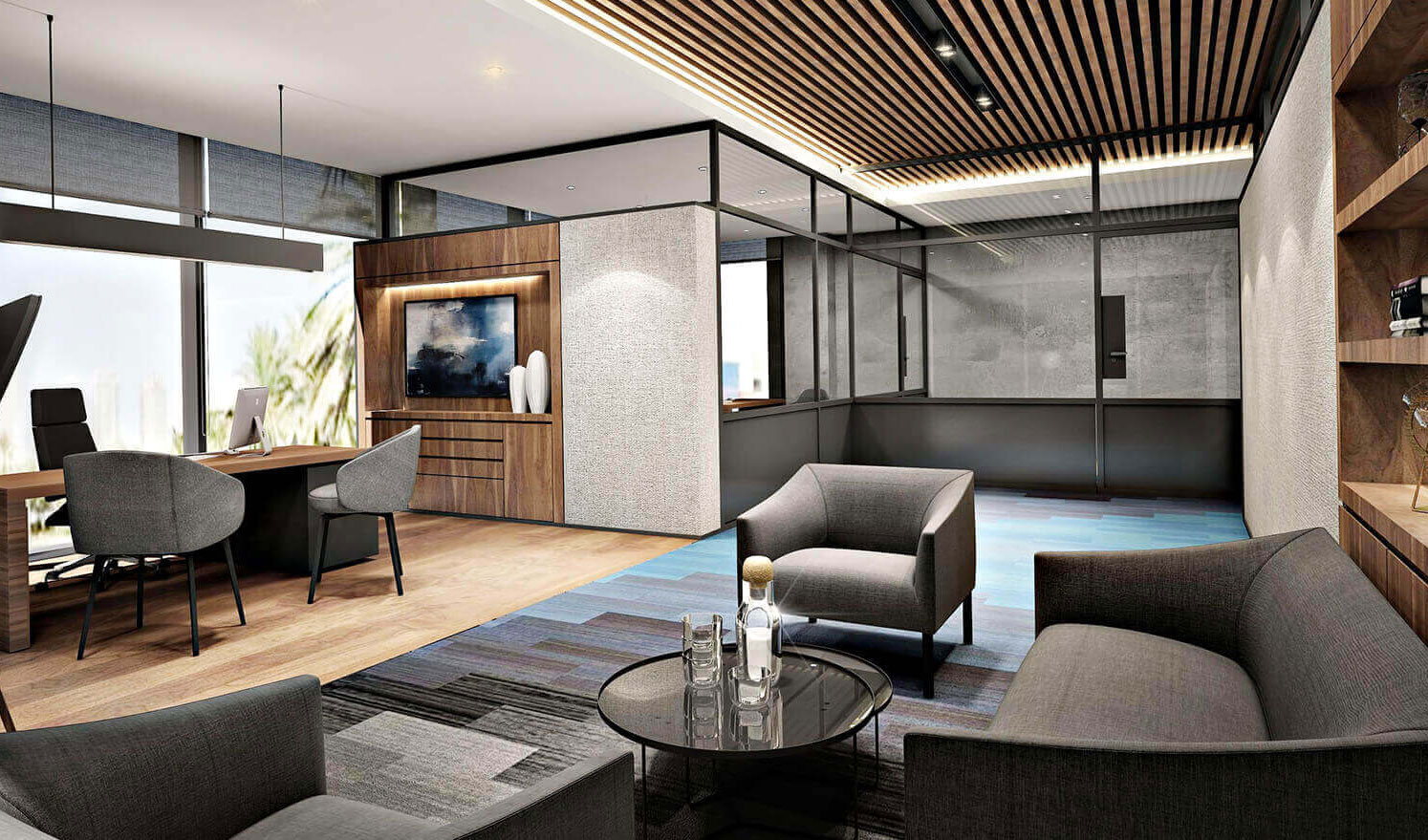 產業(yè)園設計辦公室設計效果圖