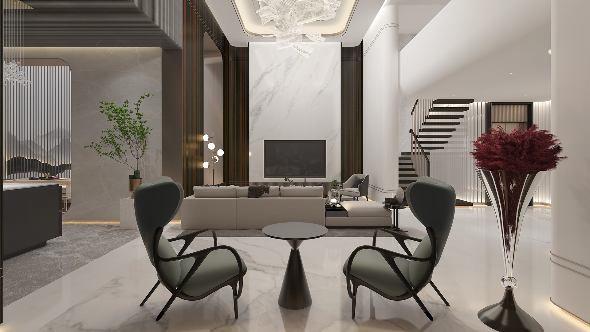 500㎡的北京豪宅別墅室內(nèi)設(shè)計(jì)效果圖「圖文」