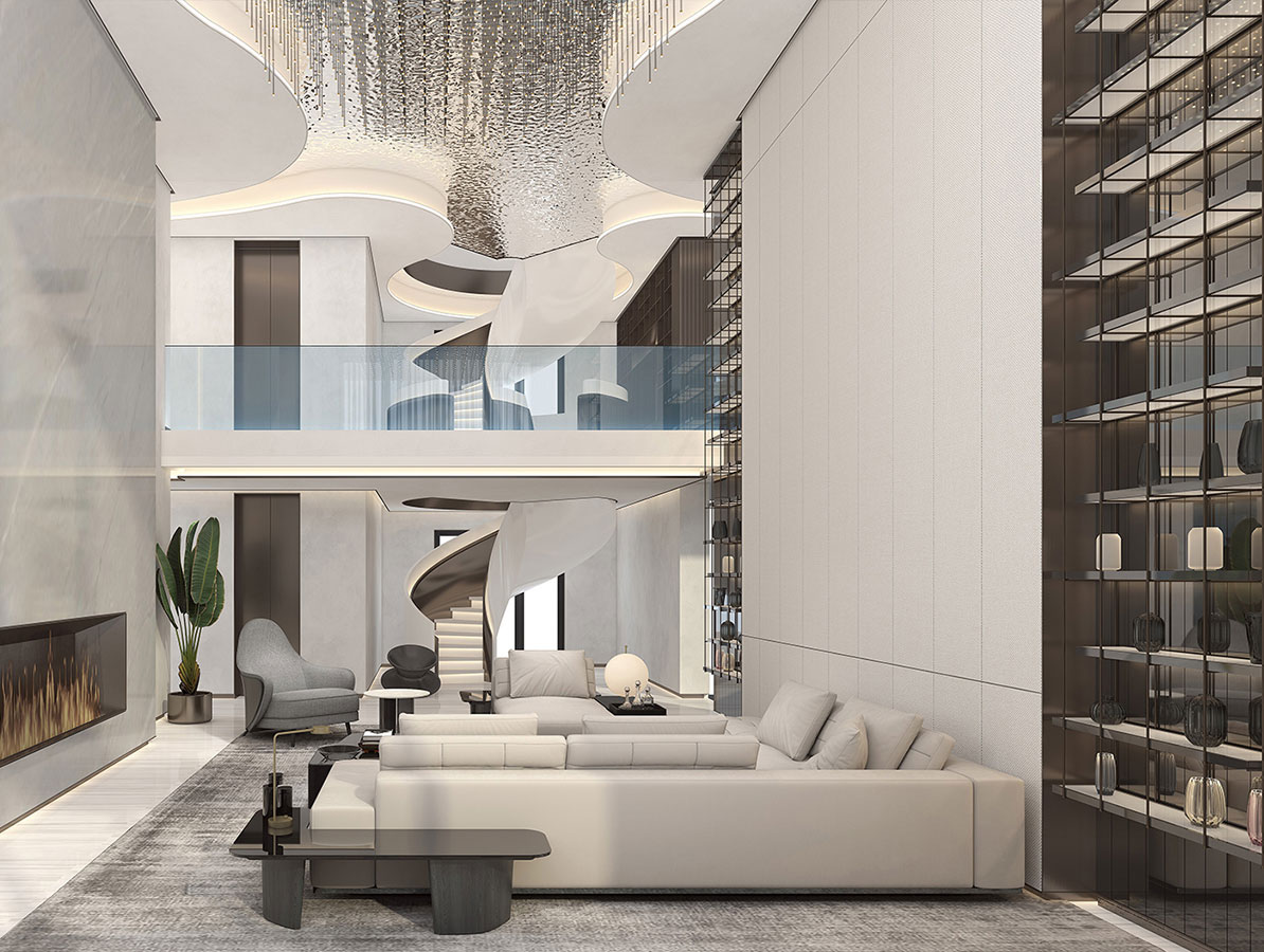 北京順義900㎡現(xiàn)代簡約的別墅室內(nèi)設(shè)計(jì)方案